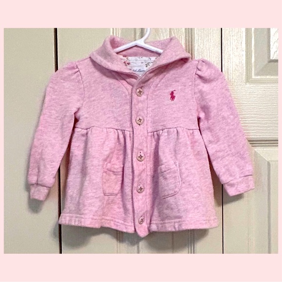Ralph Lauren Pink Baby Full Zip Jacket! - Picture 1 of 8